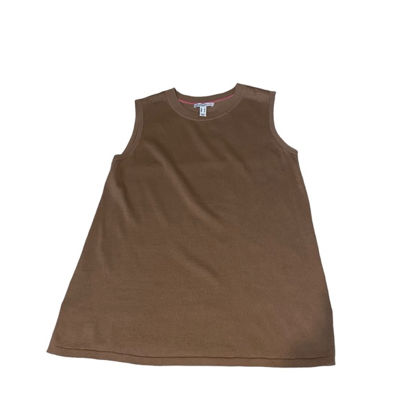 Isaac Mizrahi Brown Open Cardigan Sweater Sleeveless Top - Women’s Small 2PC - Picture 10 of 16
